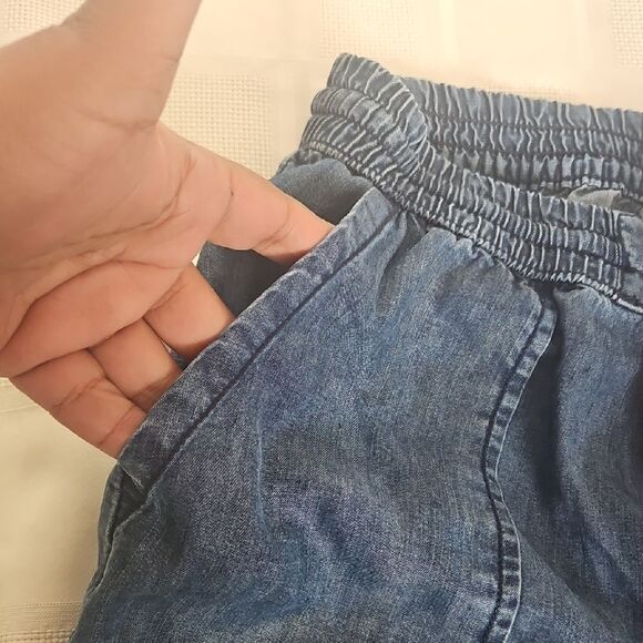 Blue Ankle Cropped Casual Pants - Picture 11 of 16